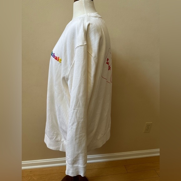 David Dobrik Fanjoy Clickbait Sweatshirt White Adult XL Oversized EUC - Picture 4 of 5